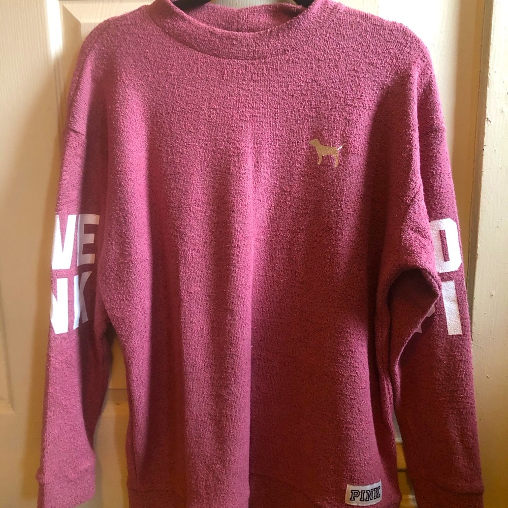 Long sleeve pink sweater